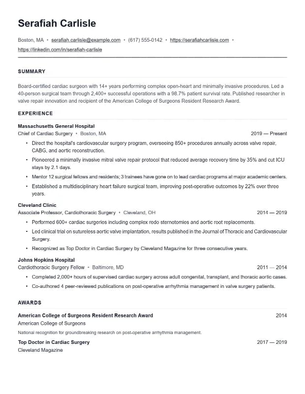 ATS resume template