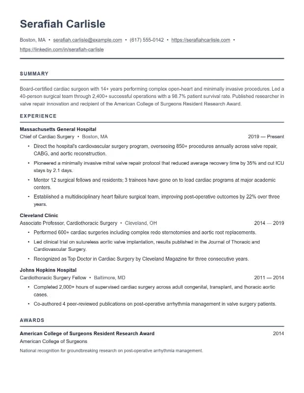 Professional Slate resume template