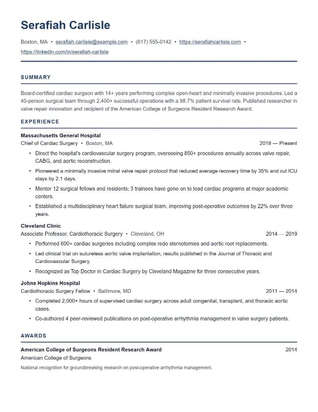 Professional resume template